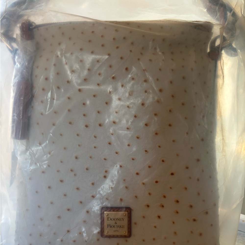 Dooney & Bourke White and Brown Handbag
